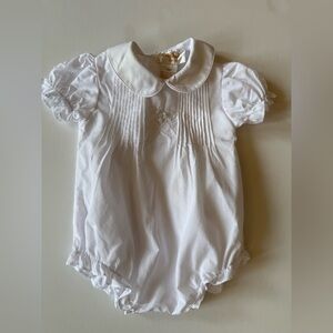 Classic White Cotton Baby One-Piece Romper